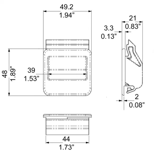 PENN ELCOM 3232LSLAM-LOCK | Chapa de golpe (slam)