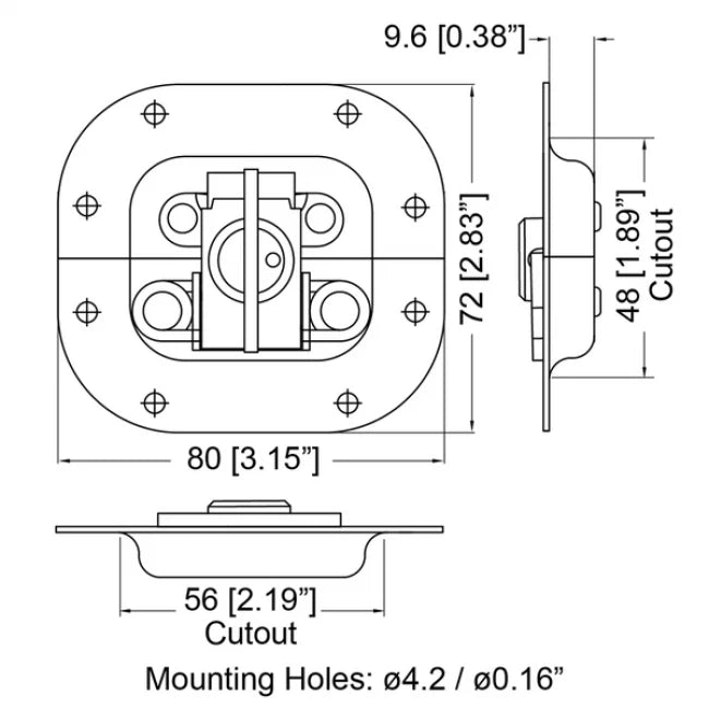 Penn Elcom 3759 | Cierre de Embutir Chico