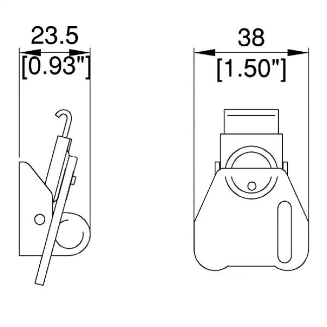 Penn Elcom 7339A | Cierre mariposa pequeño