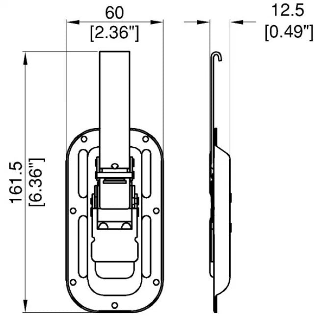 Penn Elcom 8105 | Cierre de Embutir Chico con Gancho