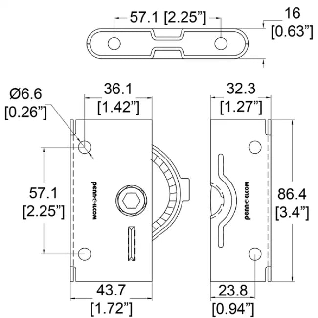 PENN ELCOM 9284M | Cerradura de panel Macho