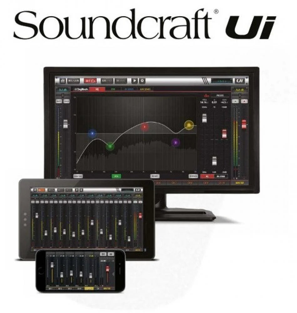 Soundcraft UI16 Mezclador Digital de Rack 16 canales.