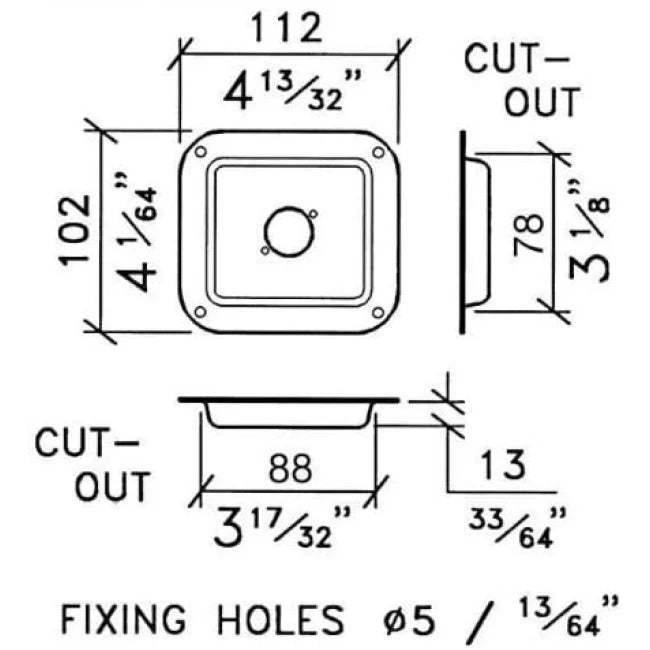 PENN ELCOM D0949K | Placa perforada para 1 conector color negro
