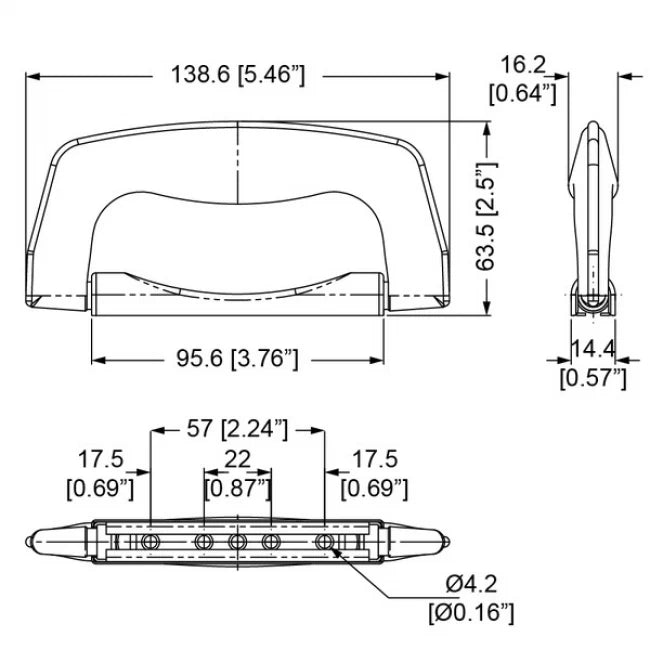 Penn Elcom H1425 | Manija Giratoria de Plastico para Maleta