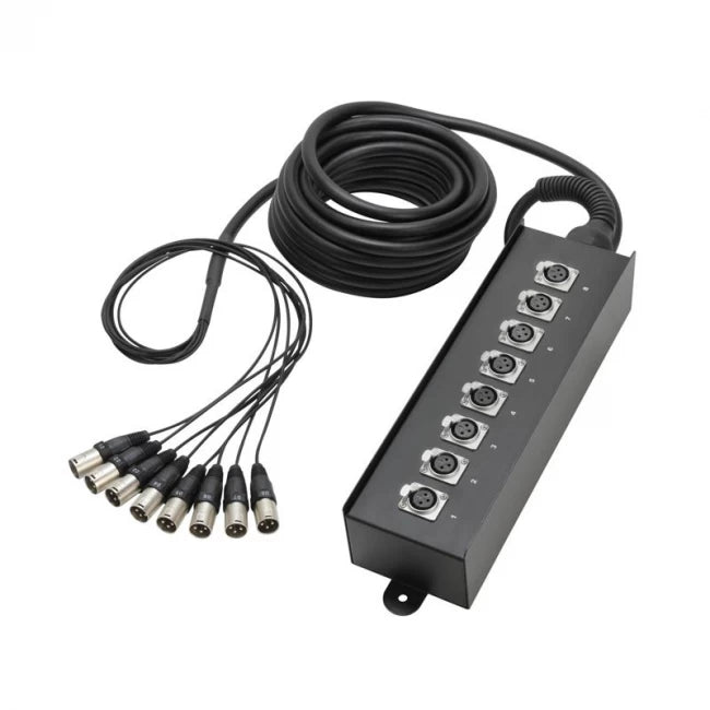 Adam Hall K8C10 Multipar con caja de 8 canales de 10 metros