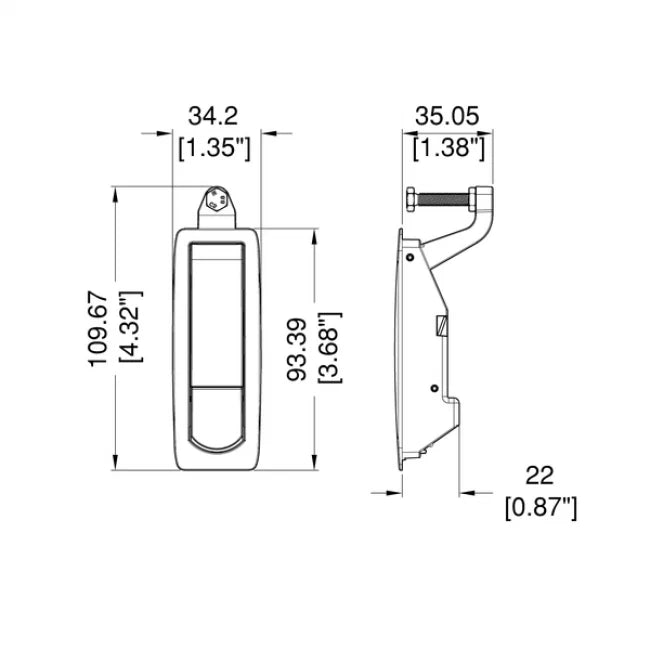 Penn Elcom L0351 | Cierre Tipo Palanca Negro