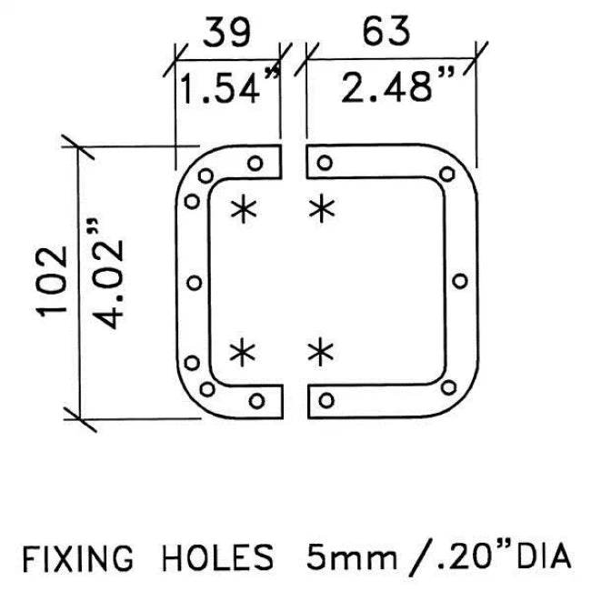 Penn Elcom L0906 | Placa trasera metálica