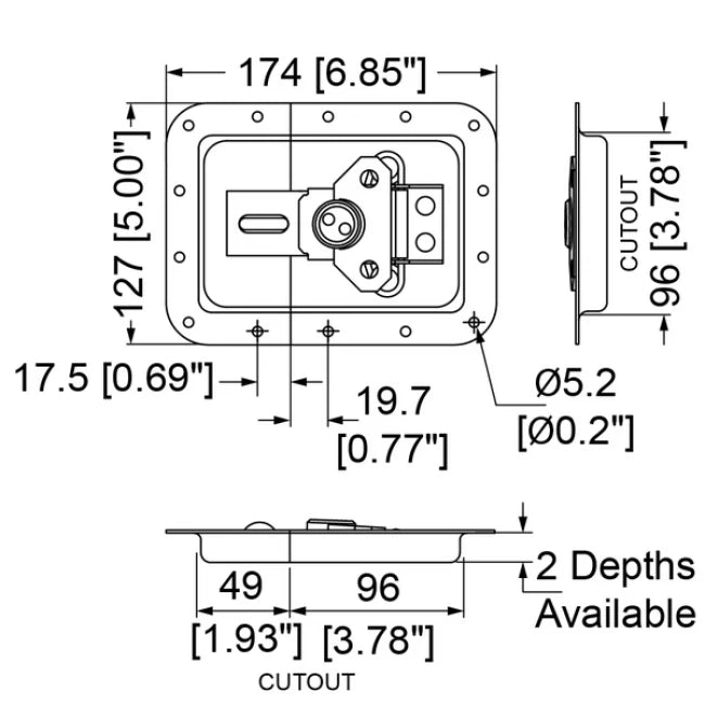 Penn Elcom L935-527PD | Cierre grande con relieve y porta-candado
