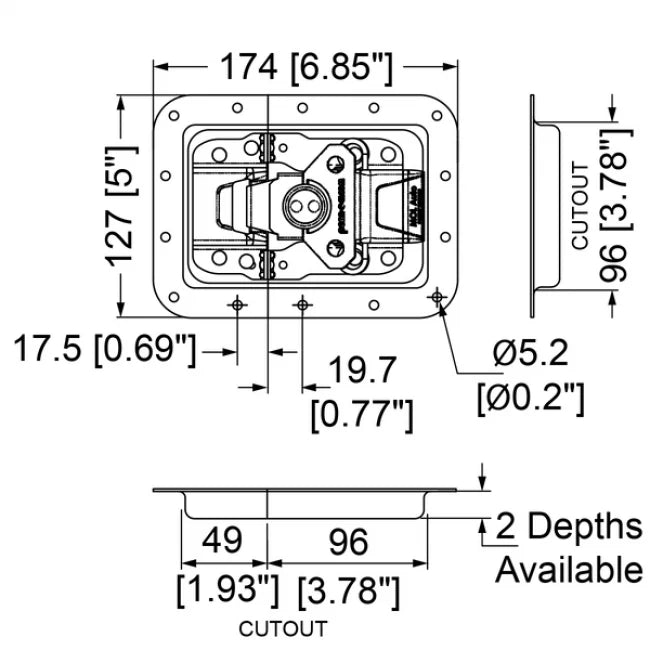 Penn Elcom L944-527MOL4 | Cierre mariposa grande MOL®4 sin relieve automático