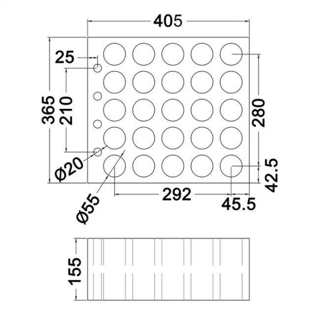 Penn Elcom M6001 | Espuma para 25 Micrófonos