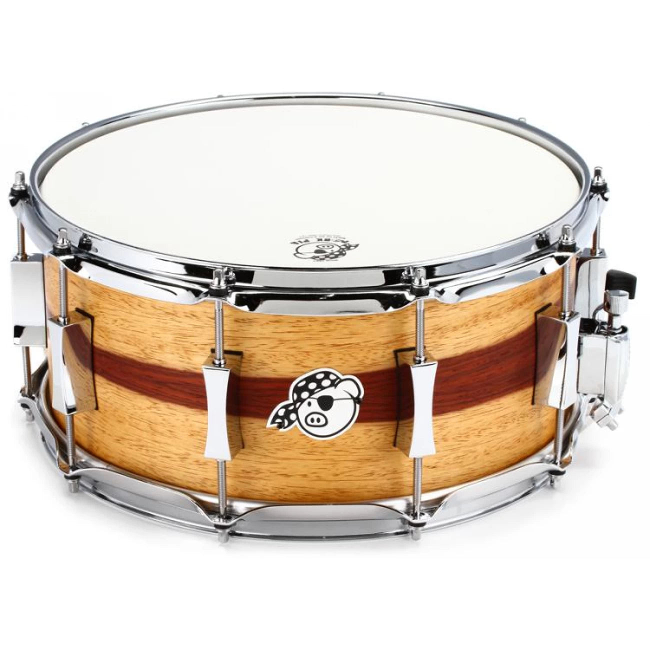 PORK PIE PP6.5X14MAPV | Tambor de bombo Ash with Padauk Veneer