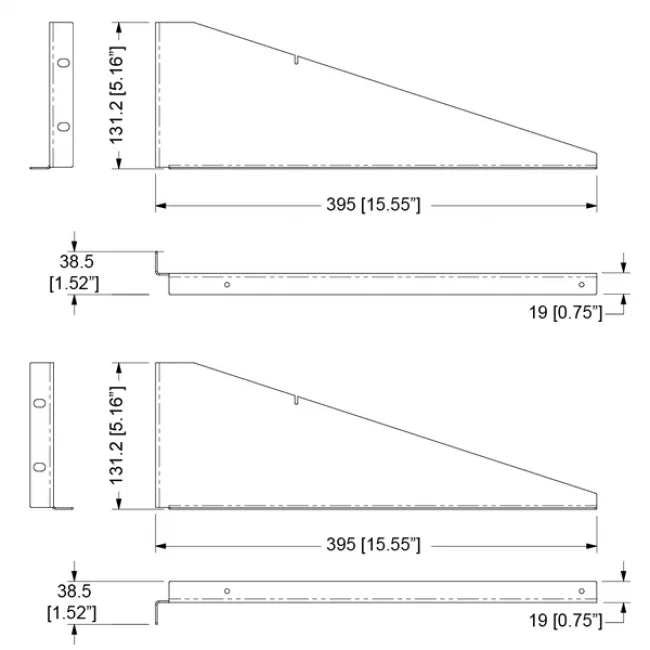 Penn Elcom R1195 | Extensores de bandeja para rack / Par