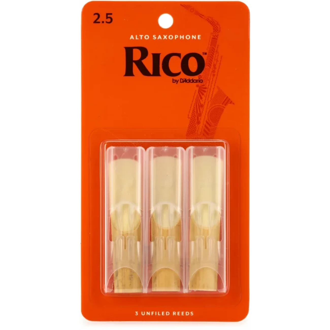 RICO RJA0325 | Caña Saxo Alto 2.5'', pack 3