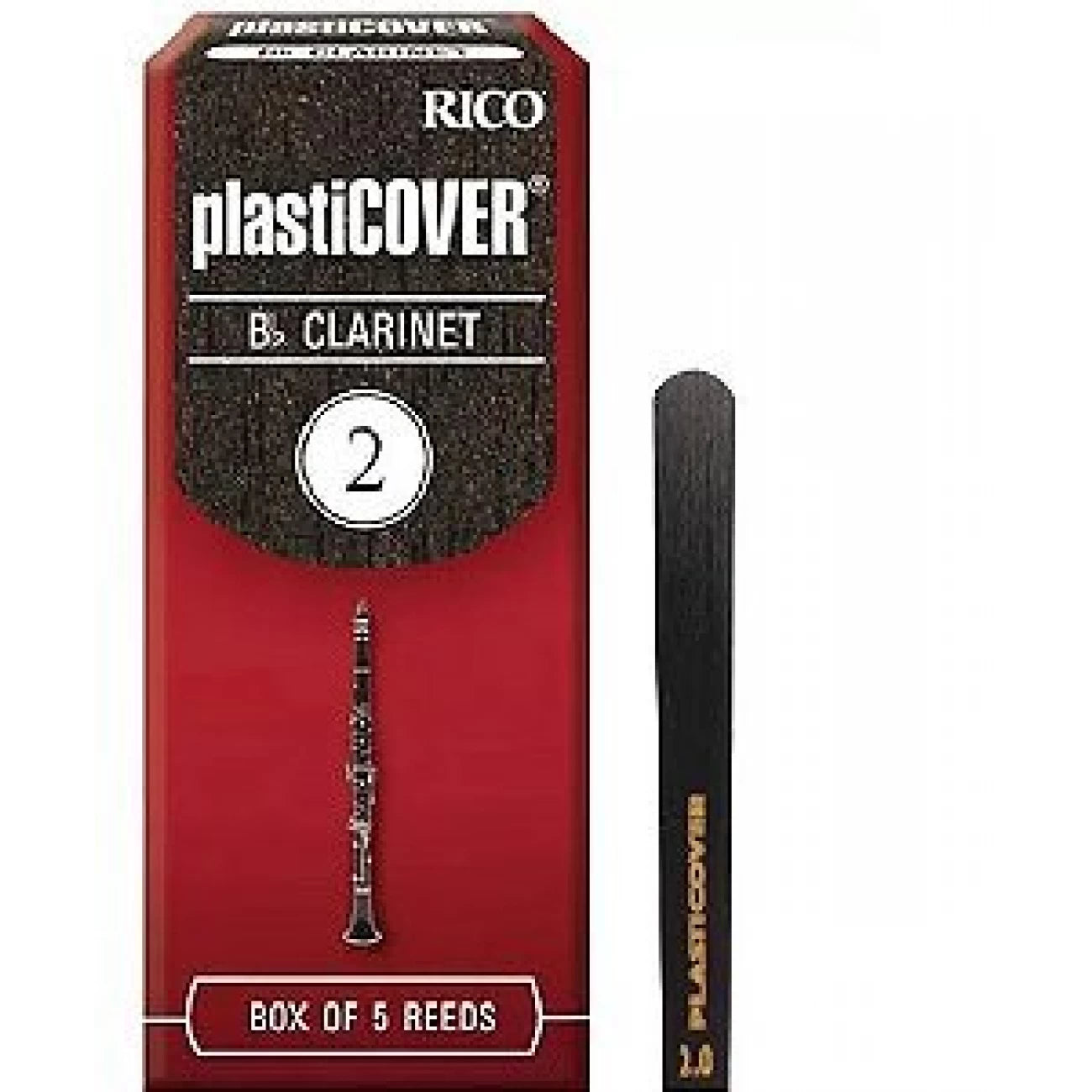 RICO RRP05BCL200 | Caña para Clarinete Bb - Nro 2 - Serie Serie Plasticover