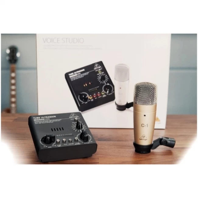 BEHRINGER VOICE-STUDIO | Pack de Grabación de Estudio con Micrófono y Preamplificador