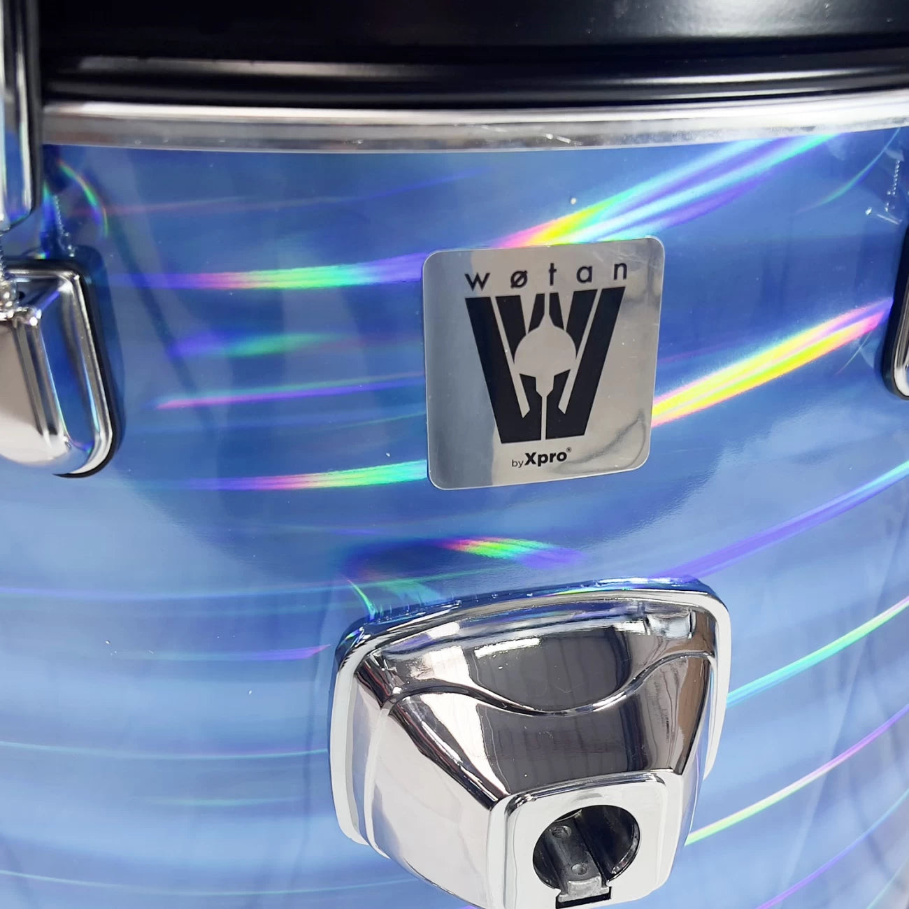 Wotan W-ACOUSTICS-DRUM4K-BL | Batería acústica de 5 cuerpos color azul holográfico