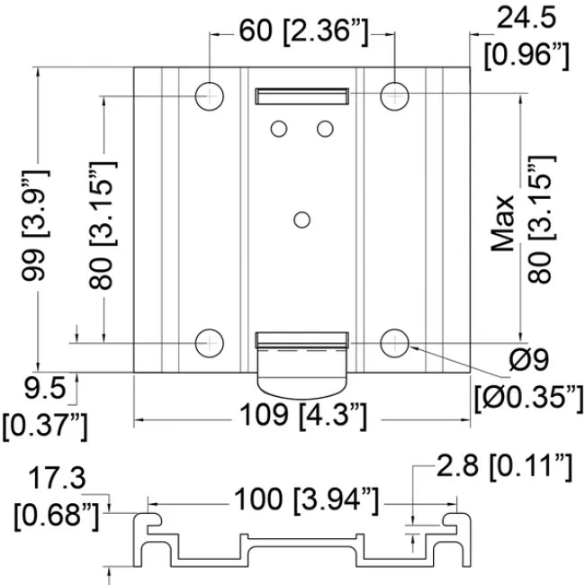 PENN ELCOM W0090 | Juego de 4 placas para ruedas de 3 y 4 pulgadas W0090