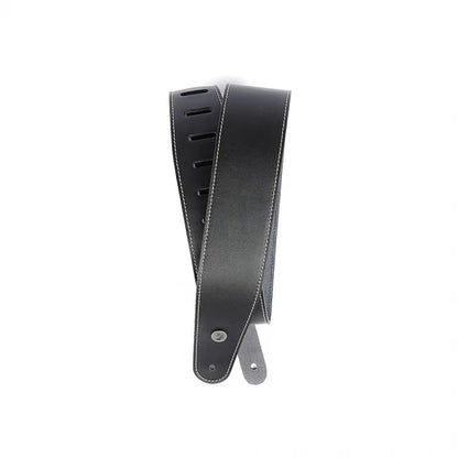 Daddario 25LS00-DX | Correa de guitarra clásica de cuero con puntada en contraste, color negro