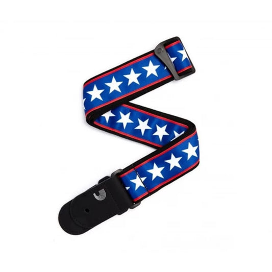 DADDARIO 50A10 | Correa strap para guitarra azul y roja