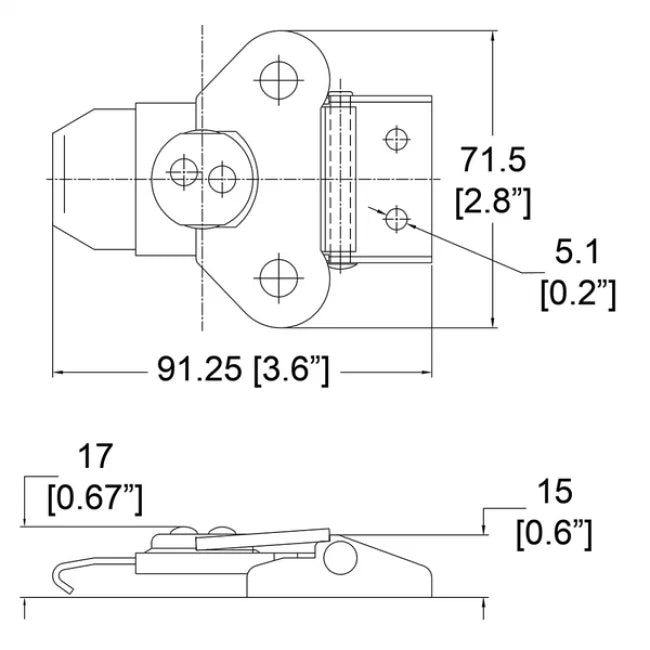 PENN ELCOM 7538SS | Chapa Sobrepuesta de Acero Inoxidable
