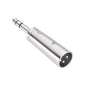 ADAM HALL 7855 | Conector adaptador Jack macho estéreo a XLR macho 6.3mm
