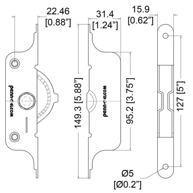 PENN ELCOM 9288F | Cierre para panel hembra
