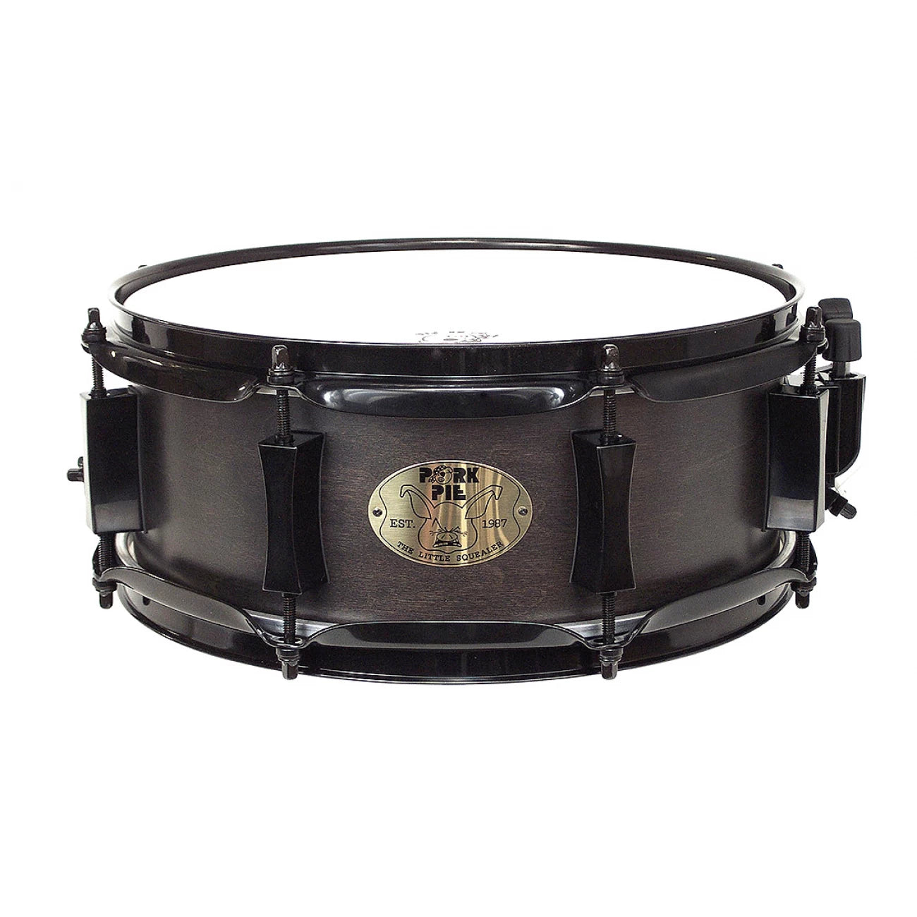 Especificaciones   Medidas: 14x6.5 Casco de 1mm de Brass Aros 2.3mm Triple Flanged 10 Torrres Tube Pork Pie Parches Remo USA