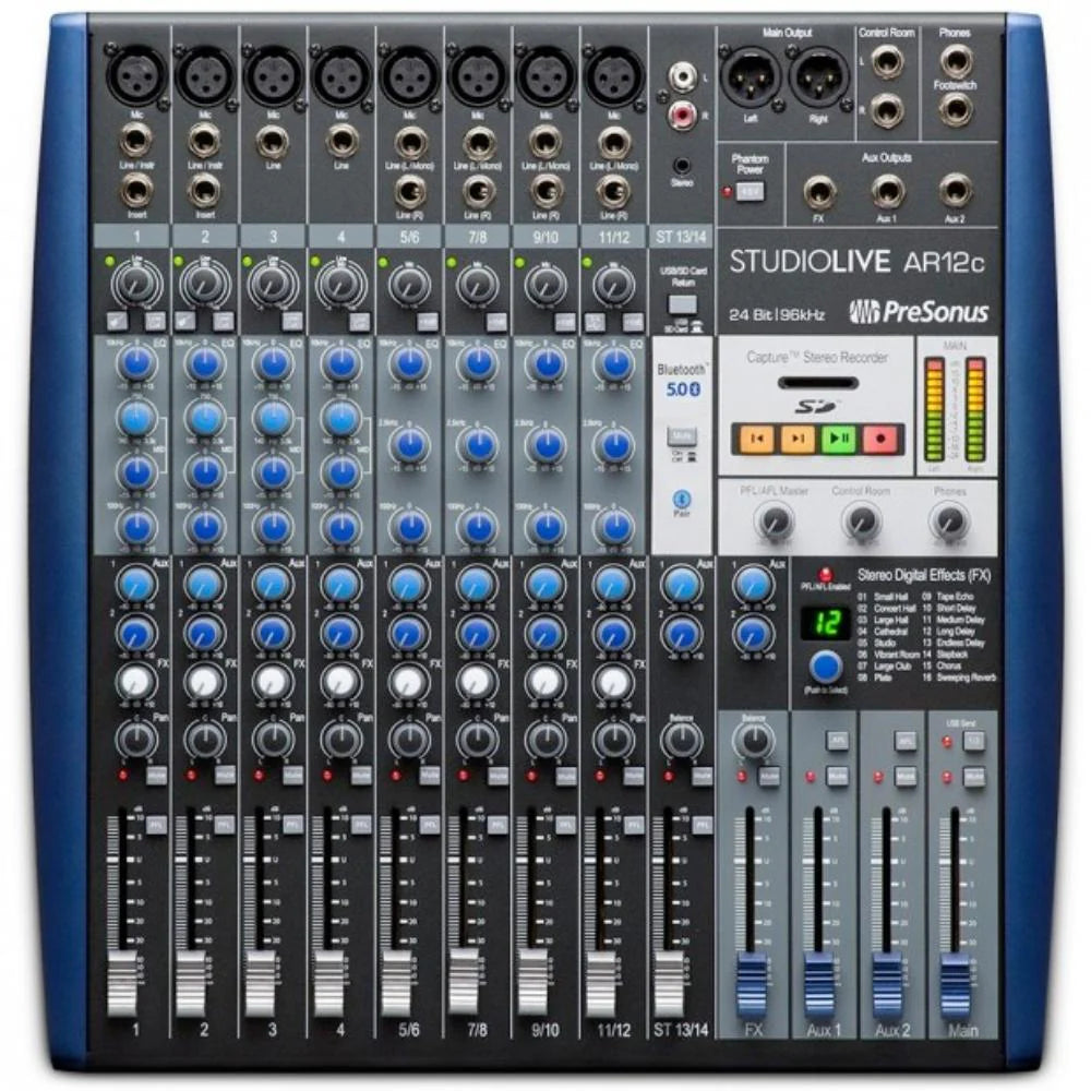Presonus  SLAR12C  Presonus StudioLive AR12C Mezclador Análogo 12 Canales