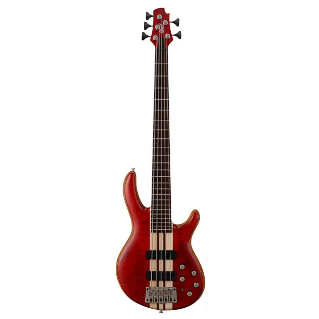 CORT A5PLUS-FMMH-OPBC | Bajo eléctrico de cinco cuerdas Artistan Series Open Pore Black Cherry