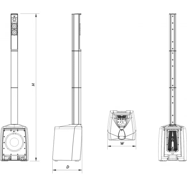 DAS AUDIO ALTEA-DUO-20A-W | Sistema portátil 2 x 10 pulgadas 2000W