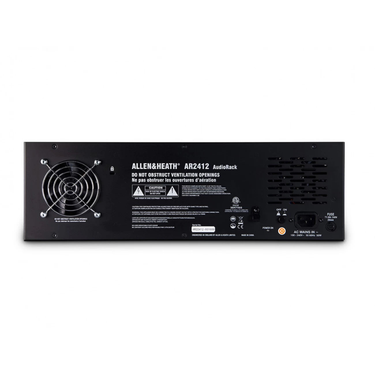 Patchera rack para Mixers GLD QU SQ y Avantis