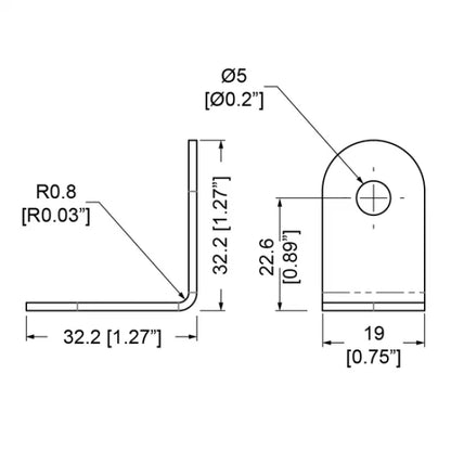 PENN ELCOM B0715Z | Clamp pequeño de 2 hoyos