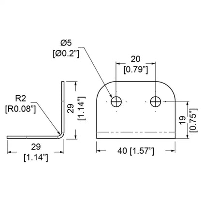 Penn Elcom B1125 | Clamp Ancho de 4 Remaches de 29mm x 40mm