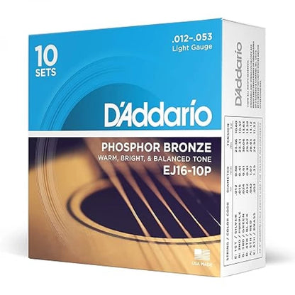 Daddario EJ16 | Cuerdas de guitarra acústica 12-53