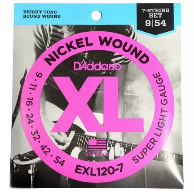 Daddario EXL120-7 | Cuerdas de guitarra eléctrica XL