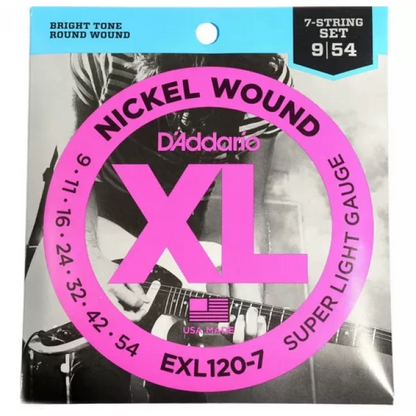 Daddario EXL120-7 | Cuerdas de guitarra eléctrica XL