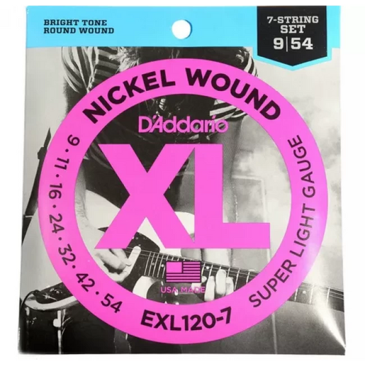 Daddario EXL120-7 | Cuerdas de guitarra eléctrica XL