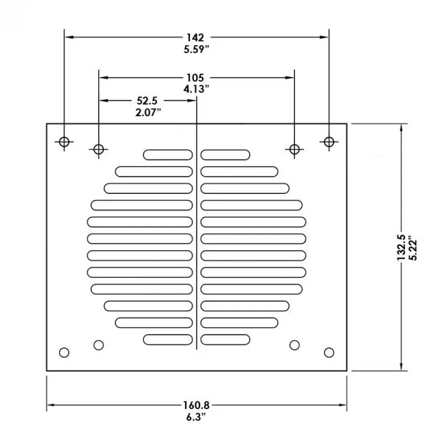 PENN ELCOM D0948K | Base de embutir chica para parlantes