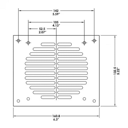 PENN ELCOM D0948K | Base de embutir chica para parlantes