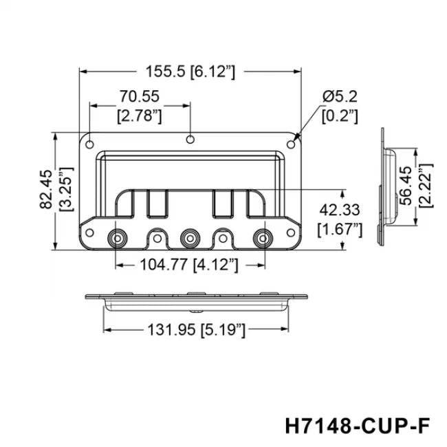 Penn Elcom H7148-CUP-F | Manija para tapas tipo gancho Hembra