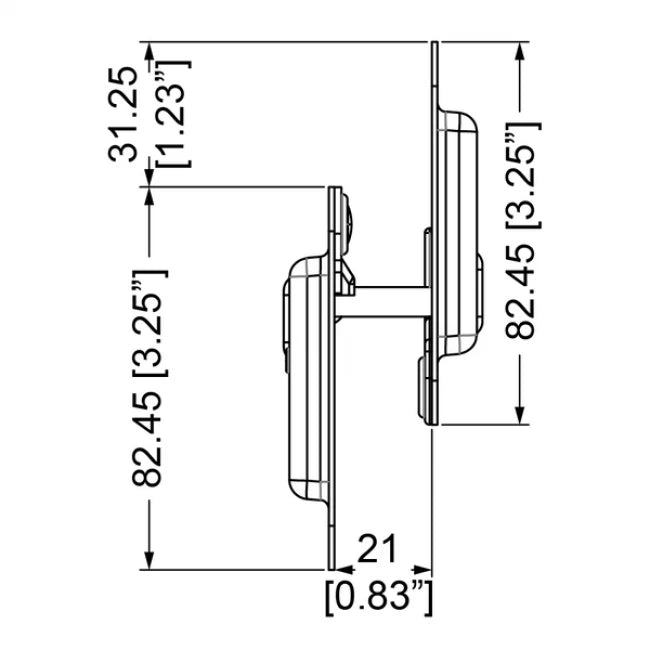 Penn Elcom H7148-CUP-M | Manija para tapas tipo gancho Macho