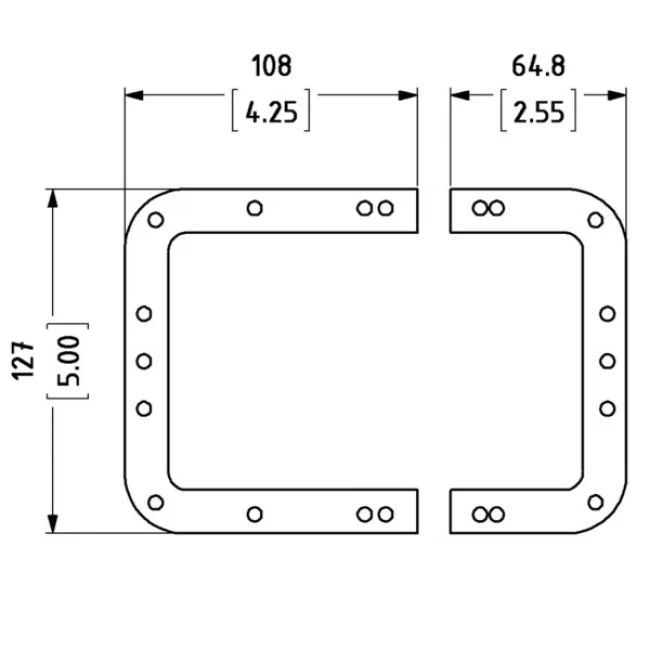 Penn Elcom L0526 | Placa trasera metálica universal
