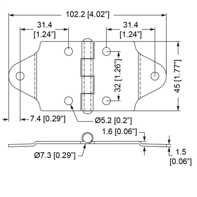 PENN ELCOM P0610 | Bisagra Heavy Duty