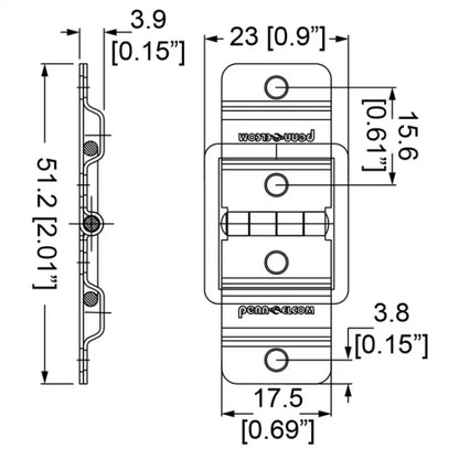 Penn Elcom P1945 | Bisagra Pequeña con Tope