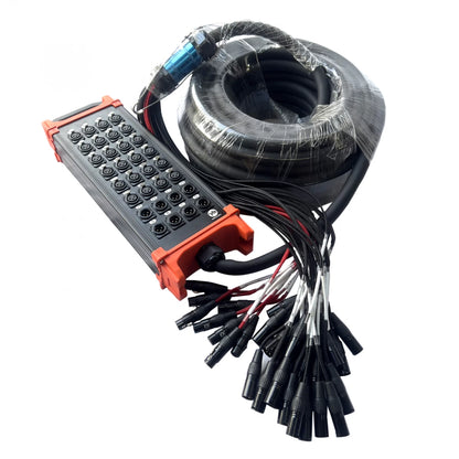 Pachera manguera vmr audio de 30 Metros 24 XLR Macho / 8 XLR Hembra