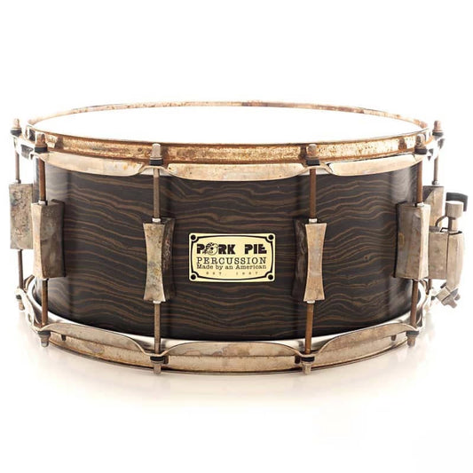 PORK PIE PP6.5X14MSWE | Redoblante de 6.5x14 Pulgadas wavy ebony