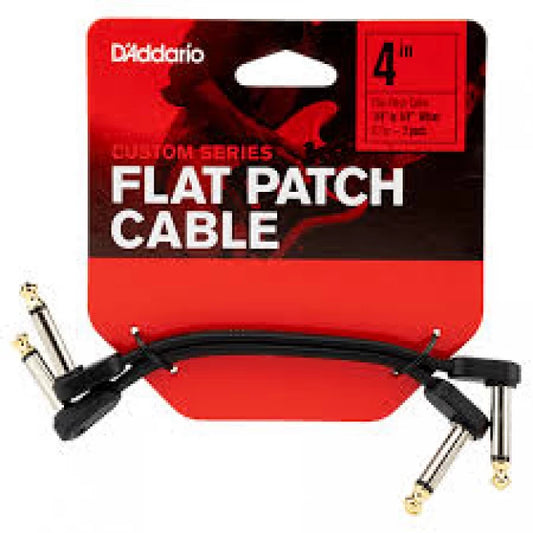 Daddario PW-FPRR-204OS | Cable de conexión plano de ángulo recto desplazado a ángulo recto - 4 pulgadas