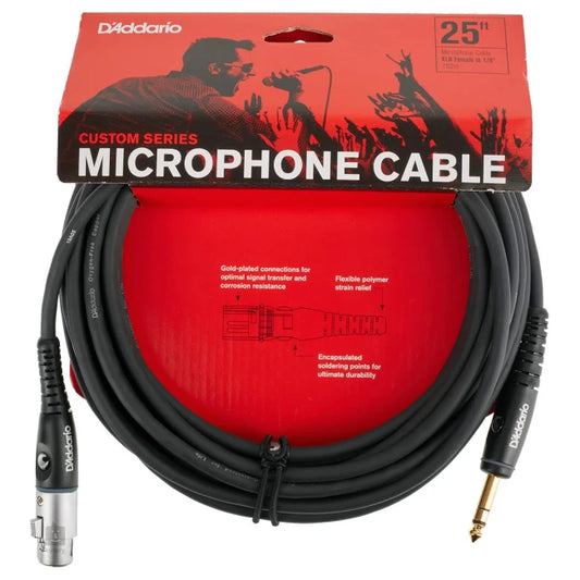 PLANET WAVES PW-GM-25 | Cable Microfono Custom Series XLR Plug 7.62 Metros