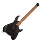 Guitarra eléctrica Cort headless multiscale Space 6 semi golss Trans Black