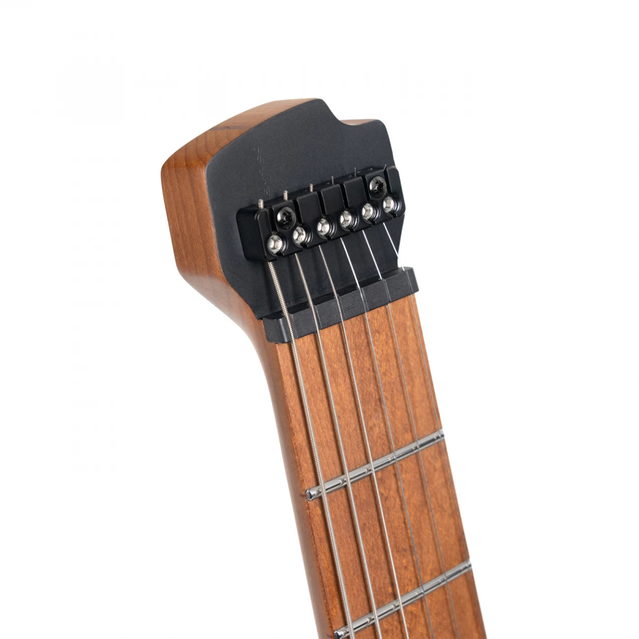 Guitarra eléctrica Cort headless multiscale Space 6 semi golss Trans Black